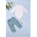 Комплект для новонародженого (боді довг.рук+штани+пов\'язка) Miniworld 3-6 TO 16344 -молочний
