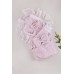 Комплект для виписки (конверт+комбінезон+шапка+пінетки) 0-3 BabyMy 4075 -рожевий