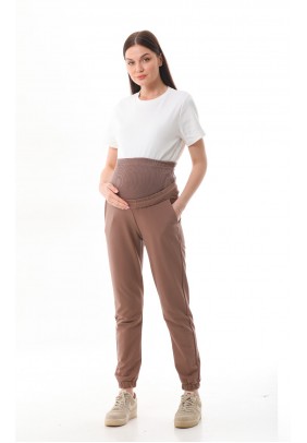Штани для вагітних спортивні LESSON 3806 -коричневий