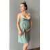 Ночная рубашка для беременных и кормления XS-XL Мамин Дом Mint 24168-Зеленый