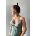 Нічна сорочка для вагітних та годування XS-XL Мамин Дім Mint 24168-Зелений
