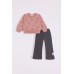 Комплект (толстовка+штани кльош) дівчинка G-300 рожевий