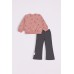 Комплект (толстовка+штани кльош) дівчинка G-300 рожевий
