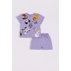 Комлект(футболка+шорти) дівчинка 5919 фіолетовий