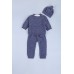 Комплект (боді довг.рук+светр+штани+шапка) в\'язка 3-9 BabyMy 4030 -синій