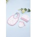 Комплект для новорожденного (кофта+ползунки+шапка+рукавички+слюнявчик) 56-62 ТО 6211-молочный