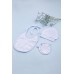Комплект для новонародженного (кофта+повзунки+шапка+рукавички+слинявчик) 56-62 ТО 3081-блакитний