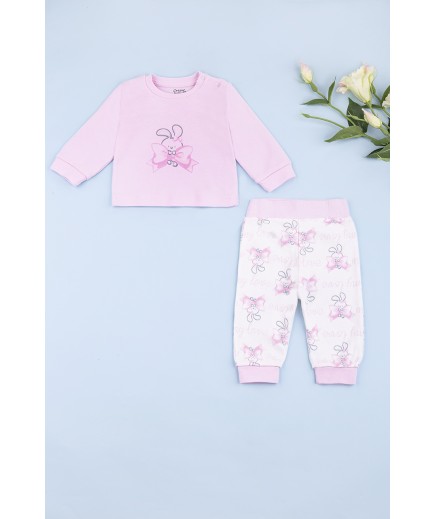 Комплект для дівчинки (кофта+штани) 62-92 TO 22662 - рожевий