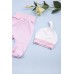 Комплект для новонароджених (боді+повзунки+шапочка) 50-62 Фламинго 433-071 - молочний