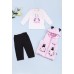 Комплект для дівчинки (жилет+штани+футболка довг.рук.) 6-18 TO 21320 -рожевий