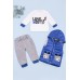 Комплект для хлопчика (жилет+штани+футболка довг.рук.) 6-18 TO 50326 -синій