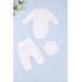 Комплект для новонароджених (боді+ползунки+шапка) 50 Фламинго 433-065 -молочний