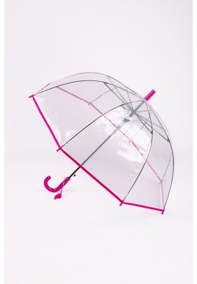 Зонт-трость детский прозрачный Paolo К-312 - розовый