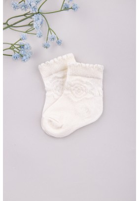 Шкарпетки для новонароджених 0-6 Bebelinna 15075-2 -молочний - 