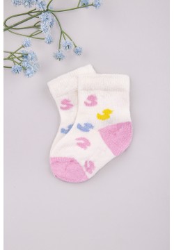 Носки для новорожденного 0-6 Bebelinna 15075-2 -молочный