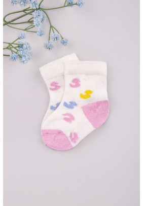 Шкарпетки для новонародженого 0-6 Bebelinna 15075-2 -молочний - 