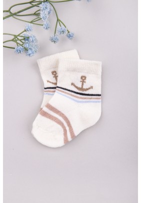 Шкарпетки для новонароджених 0-6 Bebelinna 15075-1 -молочний - 