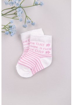 Шкарпетки для новонародженого 0-6 Bebelinna 15075-2 -молочний