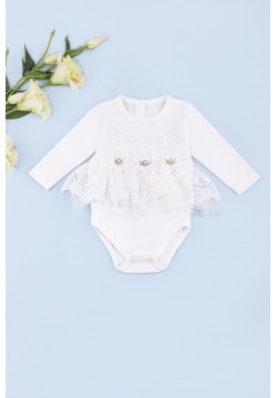 Боді-плаття для виписки 0-12 Mini born 25019 -молочний