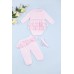 Комплект для новорожденного (боди+ползунки) 0-6 Mini born 7027 -розовый
