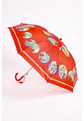 Зонт-трость детский Mario SY-8 - красный - 