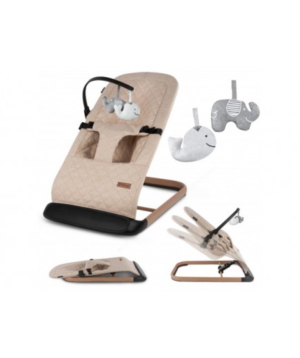 Шезлонг Kidwell Laro beige/wooden KLBE/W Шезлонг Kidwell Laro beige/wooden KLBE/W