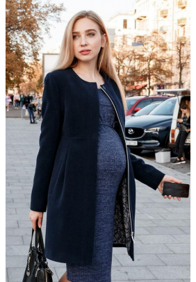 Пальто для беременных S-XL Юла мама MADELEINE OW-37.021 -синий