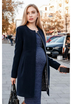 Пальто для вагітних S-XL Юла мама MADELEINE OW-37.021 -синій