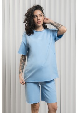 Костюм (футболка+шорти) Юла мама MIKAELA ST-24.012 блакитний