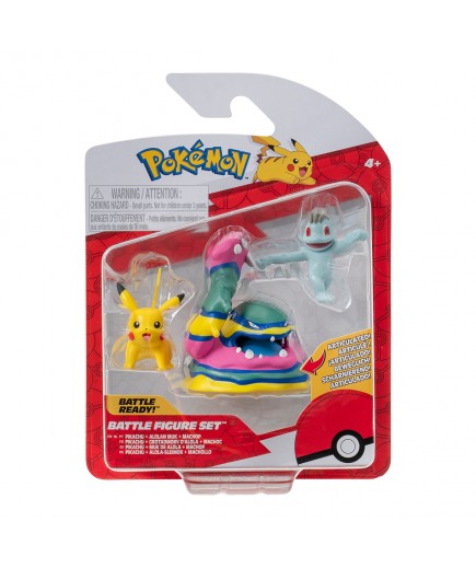 Ігровий набір фігурок Pokemon W19 Мачоп, Пікачу, Алола Мака PKW3597 Ігровий набір фігурок Pokemon W19 Мачоп, Пікачу, Алола Мака PKW3597