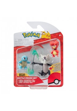 Ігровий набір фігурок Pokemon W19 Магбі, Сквіртл, Алола Маровак PKW3600