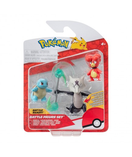 Ігровий набір фігурок Pokemon W19 Магбі, Сквіртл, Алола Маровак PKW3600 Ігровий набір фігурок Pokemon W19 Магбі, Сквіртл, Алола Маровак PKW3600