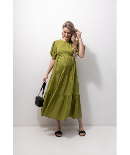 Сукня для вагітних і годування S-XL Юла мама PARIS DR-22.131 -зелений