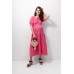 Платье для беременных и кормления S-L Юла мама PARIS DR-22.132 -розовый-Малиновый