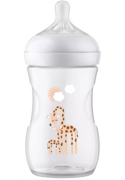 Пляшечка Avent Natural Жираф 260мл SCY903/66