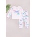 Піжама (футболка довг.рук+штани) 80-92 Фламинго 613-222 -молочний