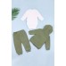 Комплект Murat (боді довг.рук+штани+кофтина) Murat 9-24 TO 7194 -зелений