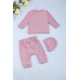 Комплект для новонароджених  (кофта+штани+шапка) 56-74 TO 226143 -бузковий