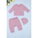 Комплект для новонароджених  (кофта+штани+шапка) 56-74 TO 226143 -бузковий
