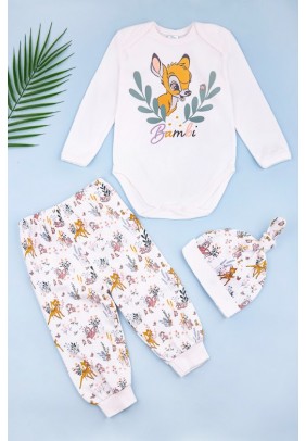 Комплект дитячий (боді+штани+шапочка) 62-86 Disney Bambi BA18528