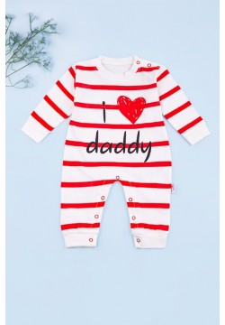 Комбінезон дитячий "I love daddy" Murat Baby 3-12 ТО AVK7496-1 - червоний