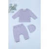 Комплект для новонароджених (кофта+штани+шапка) 56-74 TO 226143 -блакитний