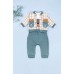 Комплект дитячий (боді+штани+кофта) Pakel 0-9 TO AVK0163 - зелений