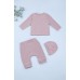 Комплект для новонароджених (кофта+штани+шапка) 56-74 TO 226143 -сірий