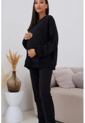 Костюм для вагітних (толстовка+штани) 44-48 Мамин Дім GHY-217 -чорний
