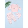 Комплект для новонародженого (льоля+повзунки+шапка) 56-62 Фламинго 695-024 - персиковий