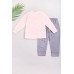 Піжама (футболка+штани) 80-98 Фламинго 109-033-персиковий