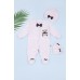 Комплект для новонародженого (комбінезон+шапка+рукавички) Ведмедик 56-68 ТО 1080 - сірий