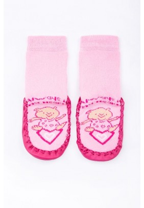 Шкарпетки з підошвою махра 16-21 Flavien 1034 -рожевий - 