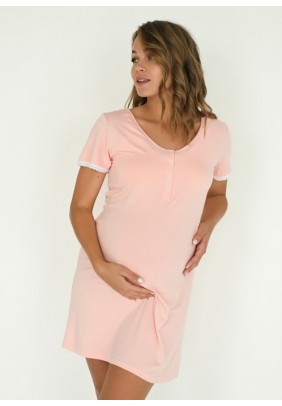 Нічна сорочка для вагітних та годування 42-50 Мамин Дім  24170-Синій